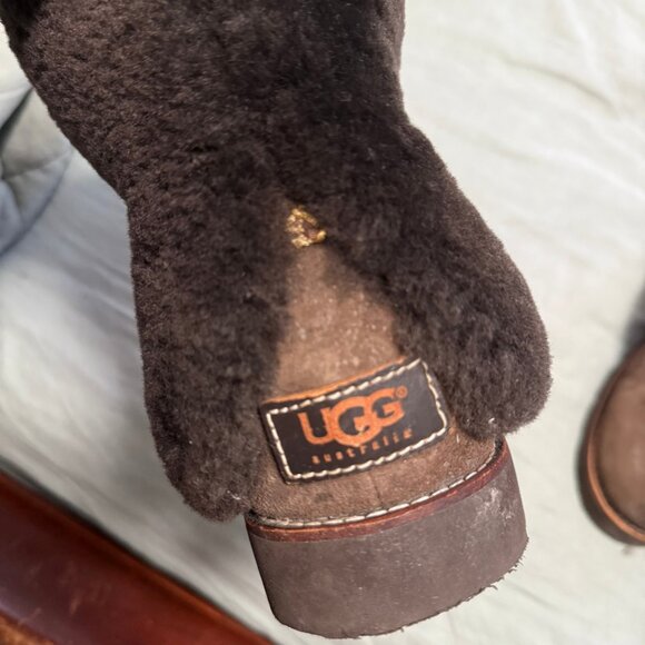 UGG folded over fur boots Size 9 - Picture 9 of 13